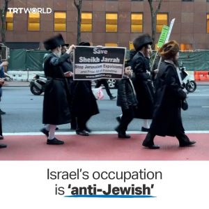 Orthodox Jews from Naturei Karta, known for their anti-zionist stance