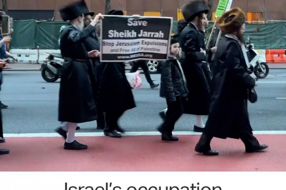 Orthodox Jews from Naturei Karta, known for their anti-zionist stance condemning...
