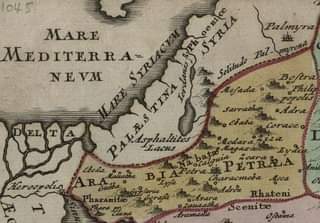 Map of Palestine by cartographer Christoph Weigel circa 1720. Palestine