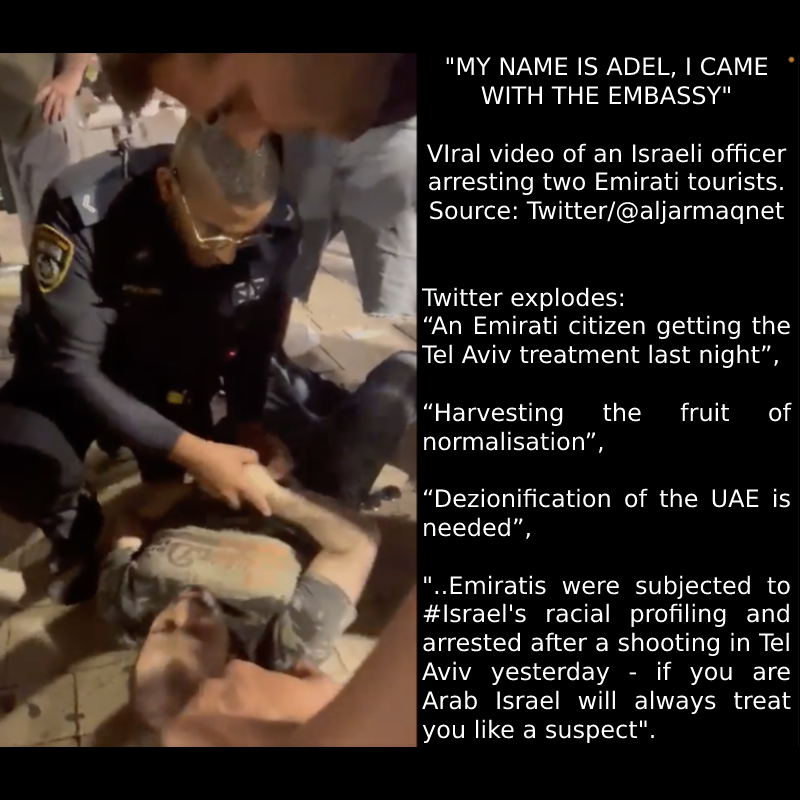 Israeli police accused of racial profiling after arrest of Emirati