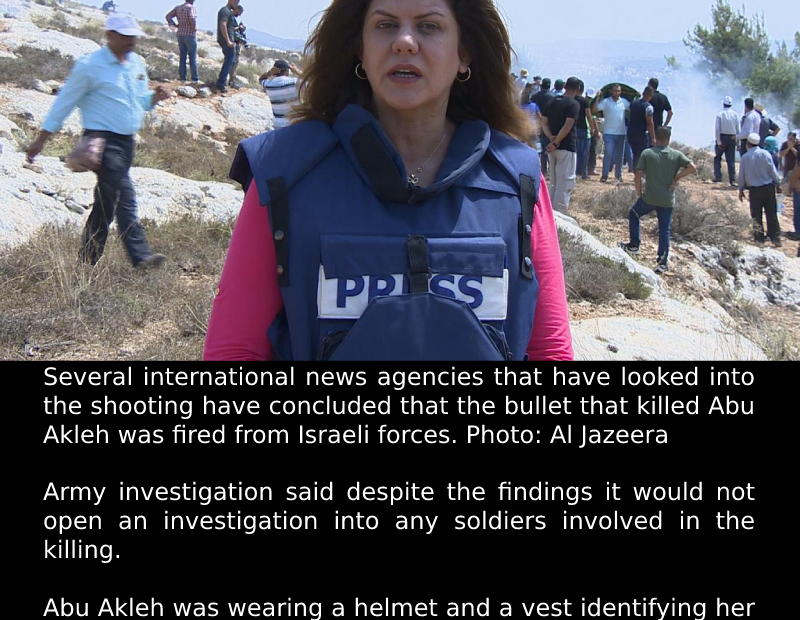 Shireen Abu Akleh: Israeli army admits ‘highly probable’ it killed journalist.
 ...