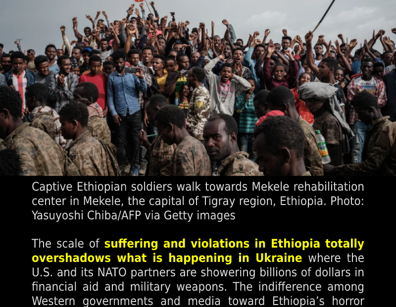 Ethiopia Exposes Western Hypocrisy Over Ukraine.
 READ: 
 #Bias #CriminaliseWar ...