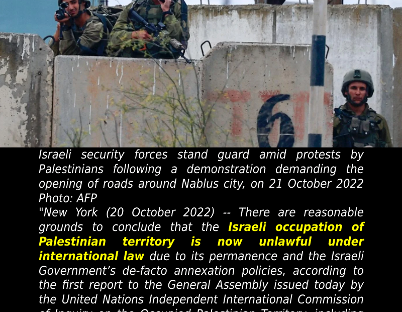Israel’s occupation of West Bank unlawful under international law, UN report fin...