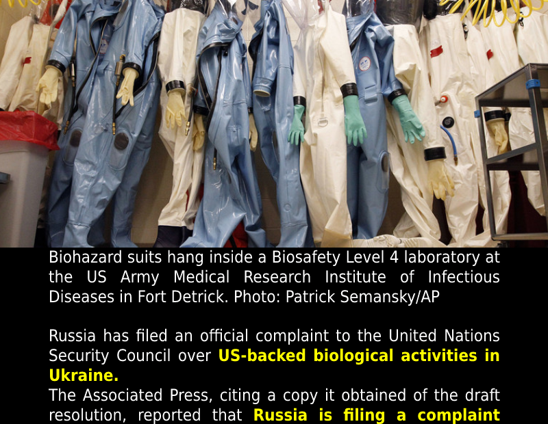Moscow urges UN probe into Ukrainian biolabs.
 READ: 
 #BiologicalWeapons #Crimi...
