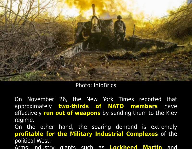 NATO running out of weapons for Kiev regime.
 READ: 
 #CriminaliseWar #EnergiseP...