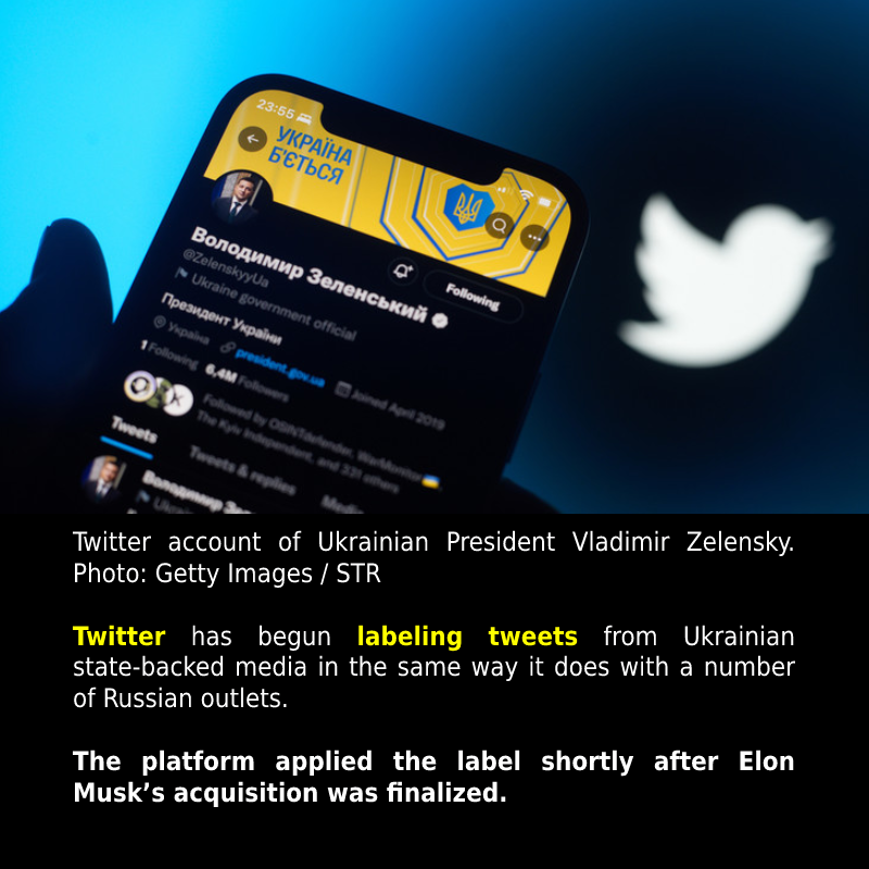 Twitter labels Ukrainian ‘state media’. READ: #CriminaliseWar #ElonMusk #Ener…