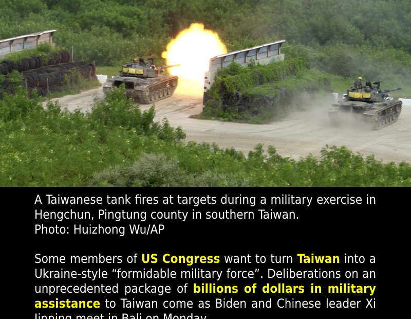 US lawmakers race to arm Taiwan – media.
 READ: 
 #Congress #MilitaryIndustrialC...