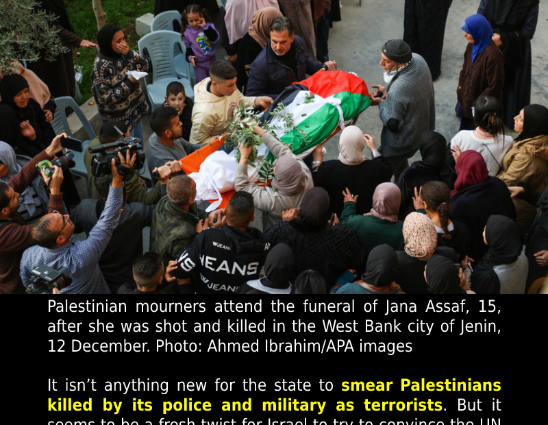 Israel sinks to new low by smearing slain children as “terrorists”.
 READ: 
 #Ap...