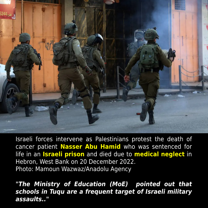 Israel soldiers obstruct Palestinian students’ access to school. READ: #Apart…
