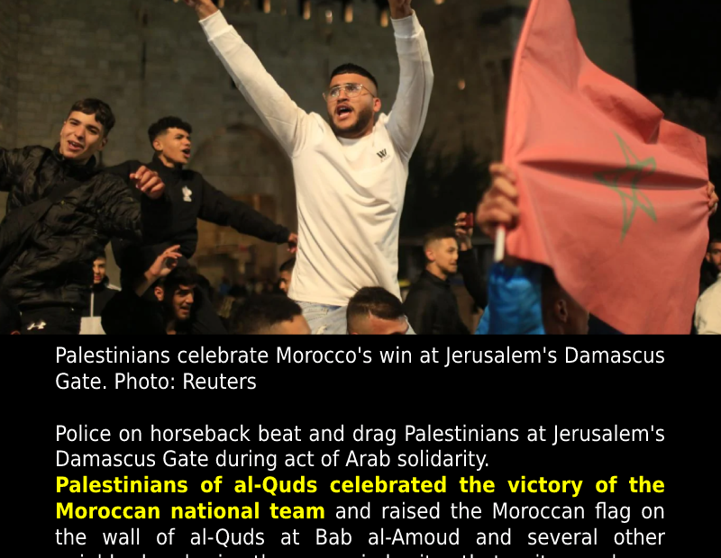 World Cup 2022: Israeli forces crack down on Palestinians celebrating Morocco vi...