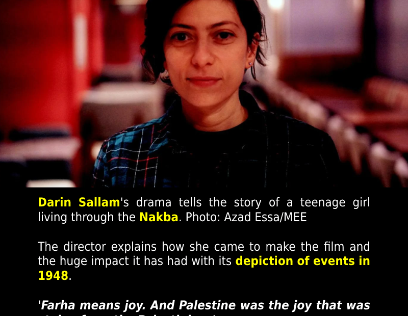 ‘We told the truth’: Darin Sallam on portraying the Nakba in Netflix’s ‘Farha’.
...